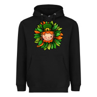 Black St. Patricks Sunflower With Dwarf Heavyweight Hoodie - BundleAndBundleShop