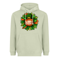 Matcha St. Patricks Sunflower With Dwarf Heavyweight Hoodie - BundleAndBundleShop