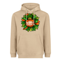 Mushroom St. Patricks Sunflower With Dwarf Heavyweight Hoodie - BundleAndBundleShop