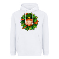 White St. Patricks Sunflower With Dwarf Heavyweight Hoodie - BundleAndBundleShop