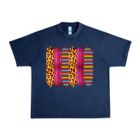 Navy Pink Leopard Serape Brush Strokes Urban Heavy Tee - Bettercallsaul