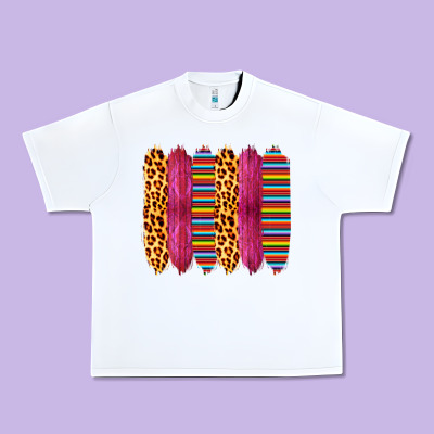 Pink Leopard Serape Brush Strokes Urban Heavy Tee Designed By Bettercallsaul