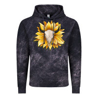 Cloud Black sunflower bull skull Vintage Hoodie - JahusDesignShop