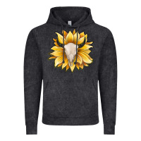 Vintage Black sunflower bull skull Vintage Hoodie - JahusDesignShop