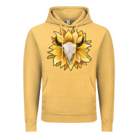 Vintage Mustard sunflower bull skull Vintage Hoodie - JahusDesignShop