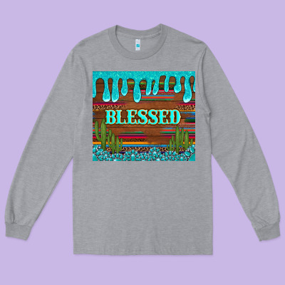 Blessed Annd Cactus With Gemstone Tumbler Long Sleeve Tee Designed By Artiststas