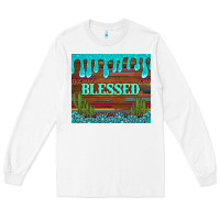 White blessed annd cactus with gemstone tumbler Long Sleeve Tee - Artiststas