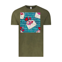 Valentines Day Envelope With Hearts Vintage Tee | Teevron