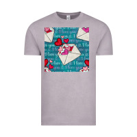 Vintage Zinc valentines day envelope with hearts Vintage Tee - BundleAndBundleShop