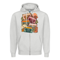 Dove Grey customized country cassette tapes Zipper Hoodie - MaliasSmallBusiness