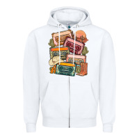 White customized country cassette tapes Zipper Hoodie - MaliasSmallBusiness