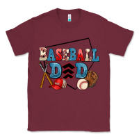 Burgundy baseball dad Classic Tee - AdoDesignShop