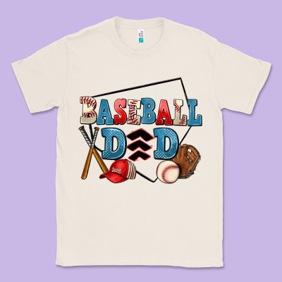 Baseball Dad Classic Tee Designed By Adodesignshop