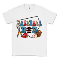 White baseball dad Classic Tee - AdoDesignShop