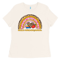 Bone back to school rainbow hello kindergarten Ladies Tee - AdoDesignShop