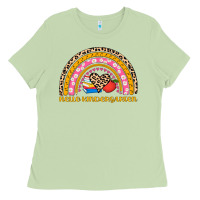 Matcha back to school rainbow hello kindergarten Ladies Tee - AdoDesignShop