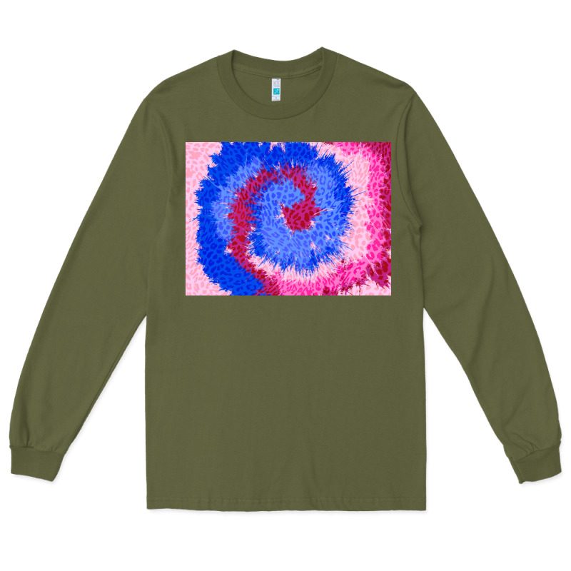 Tie Dye Background Colourful Leopard 3200x2400 Long Sleeve Tee by AdoDesignShop | Teevron