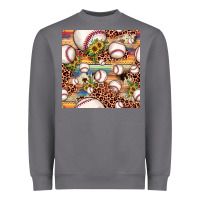 Storm baseball leopard cowhide sunflower seamless pattern Heavyweight Sweatshirt - JahusDesignShop