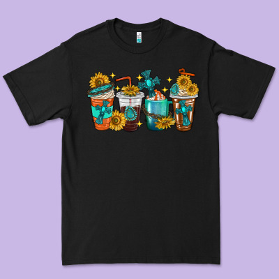 Cross Coffee Cups Premium Tee Designed By Texasbilliewilder