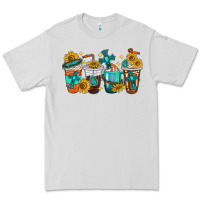 Dove Grey cross coffee cups Premium Tee - texasbilliewilder