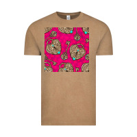 Vintage Coffee valentines day lock and key seamless pattern Vintage Tee - BundleAndBundleShop