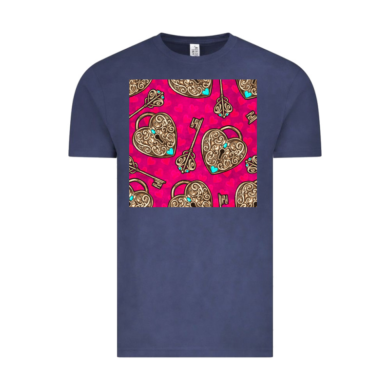 Valentines Day Lock And Key Seamless Pattern Vintage Tee by BundleAndBundleShop | Teevron