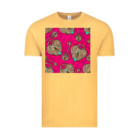 Vintage Mustard valentines day lock and key seamless pattern Vintage Tee - BundleAndBundleShop