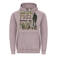 Vintage Zinc land of the free because my daddy is brave Vintage Hoodie - HRA Design Shop