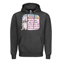 Charcoal Heather just realized im a raccoon Zipper Hoodie - MaliasSmallBusiness