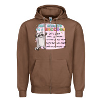 Chestnut just realized im a raccoon Zipper Hoodie - MaliasSmallBusiness
