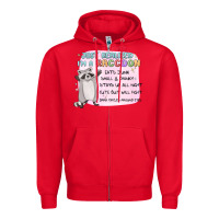 Red just realized im a raccoon Zipper Hoodie - MaliasSmallBusiness
