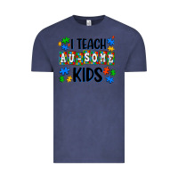 Vintage Denim i teach ausome kids Vintage Tee - AdoDesignShop