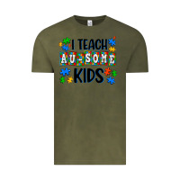 Vintage Olive i teach ausome kids Vintage Tee - AdoDesignShop