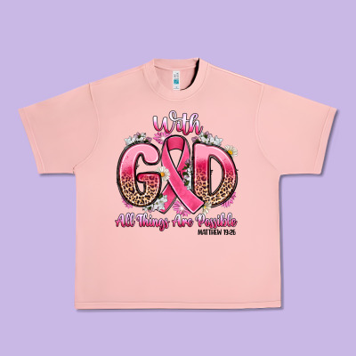 Breast Cancer With God All Things Are Possible Urban Heavy Tee Designed By Artiststas