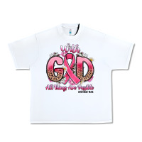 White breast cancer with god all things are possible Urban Heavy Tee - Artiststas