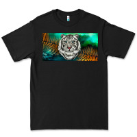 Black white tiger forest license plate Premium Tee - RanaPortraitStore