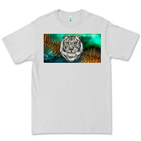 Dove Grey white tiger forest license plate Premium Tee - RanaPortraitStore