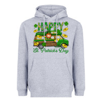 Heather Grey Happy St. Patricks Day Heavyweight Hoodie - BundleAndBundleShop