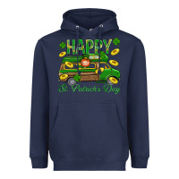 Navy Happy St. Patricks Day Heavyweight Hoodie - BundleAndBundleShop