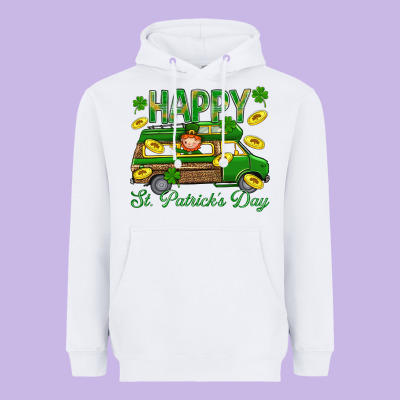 Happy St. Patricks Day Heavyweight Hoodie Designed By Bundleandbundleshop