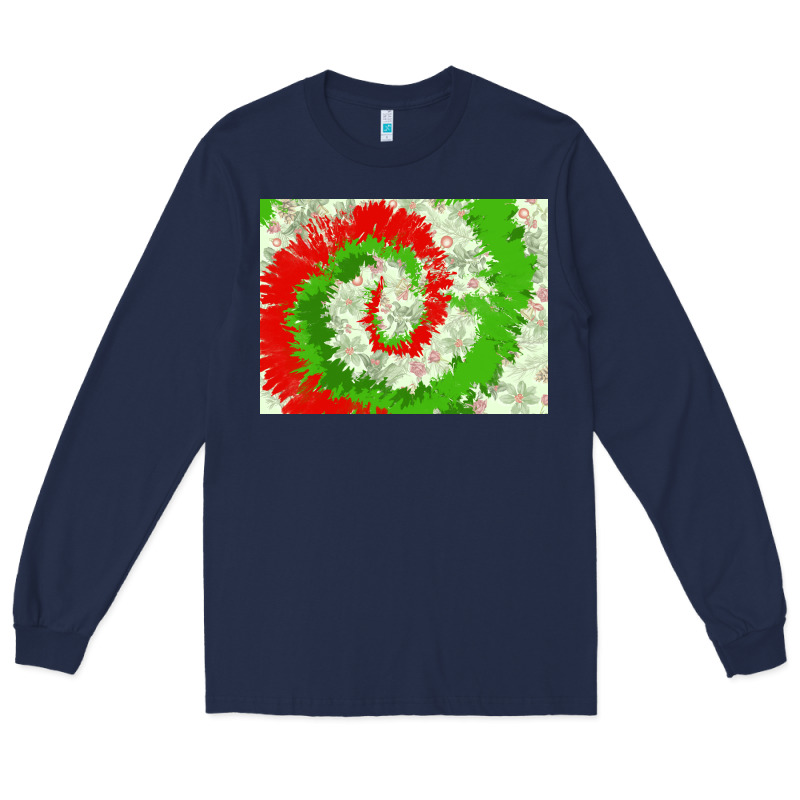 Tie Dye Background Christmas 3200x2400 Long Sleeve Tee by AdoDesignShop | Teevron