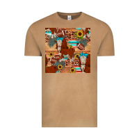 Vintage Camel football hereford sunflower seamless pattern Vintage Tee - JahusDesignShop