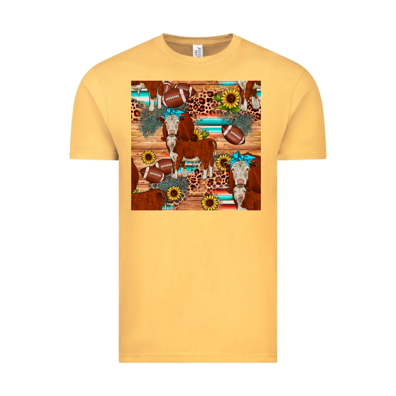 Football Hereford Sunflower Seamless Pattern Vintage Tee by JahusDesignShop | Teevron