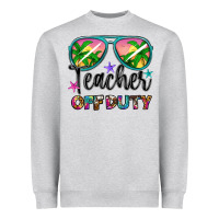 Heather Grey teacher off duty Heavyweight Sweatshirt - Artiststas