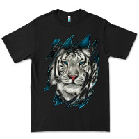 Black White Tiger Scratch Mark Premium Tee - RanaPortraitStore