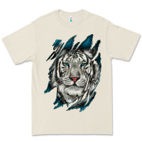Bone White Tiger Scratch Mark Premium Tee - RanaPortraitStore