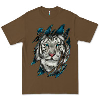 White Tiger Scratch Mark Premium Tee | Teevron