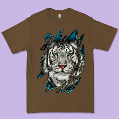 Premium Tee White Tiger Scratch Mark