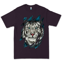 Plum White Tiger Scratch Mark Premium Tee - RanaPortraitStore