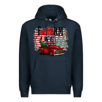 Navy Farm Life Christmas Premium Hoodie - Bettercallsaul